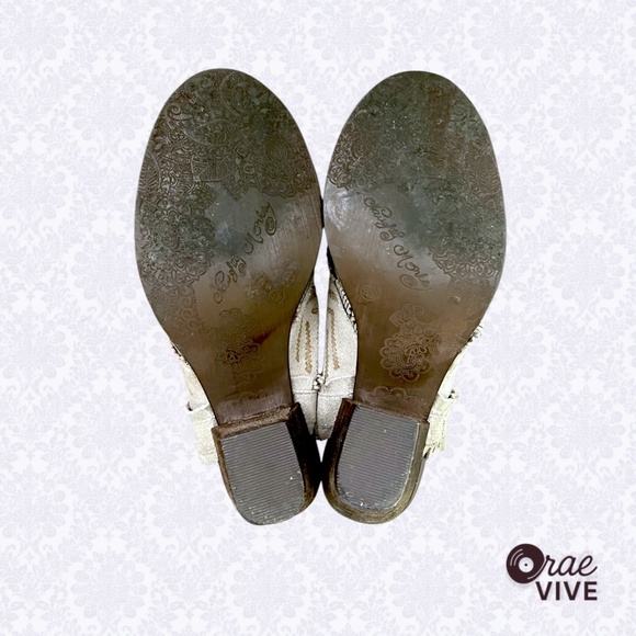 Naughty Monkey Fringe Cut‑Out Suede Block Heel Booties  [W/8.5] - Picture 6 of 7